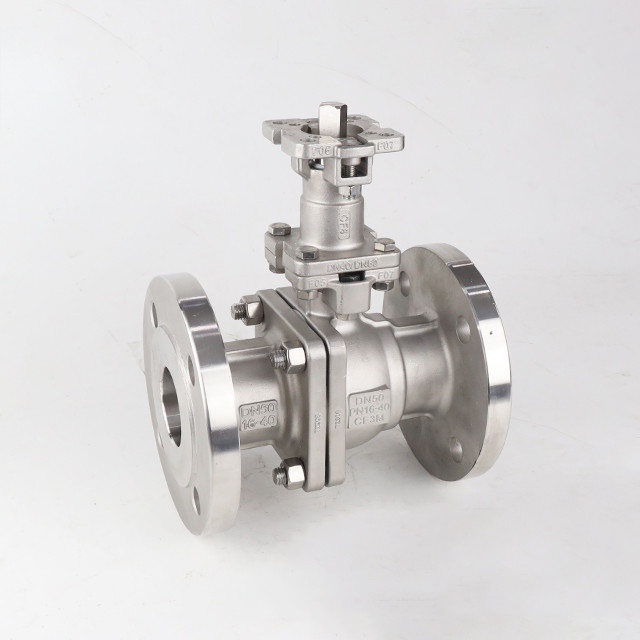 High-platform cast steel support flanged ball valve