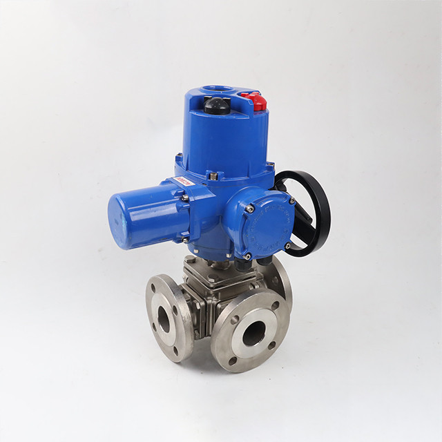 Electric flanged V-ball valve