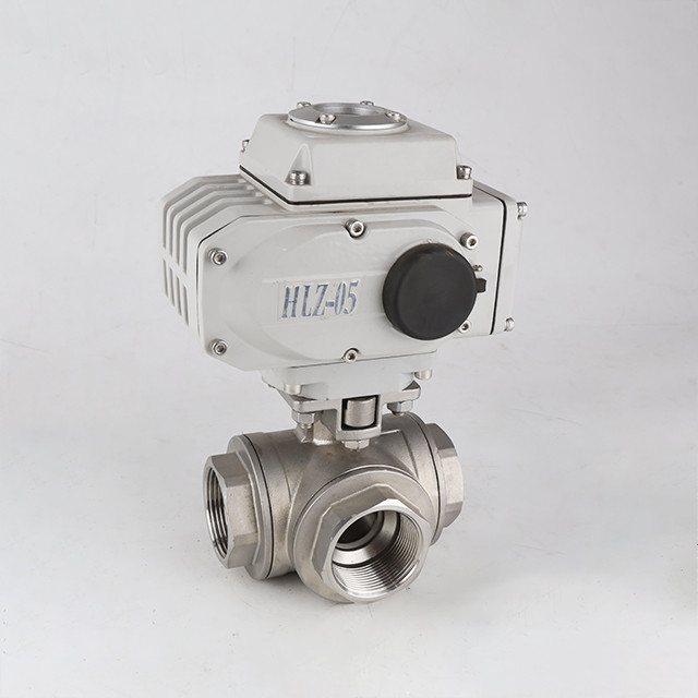 Electric Threaded Three-way Ball Valve