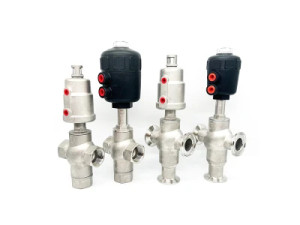 Pneumatic three-way Angle seat valve