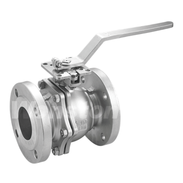 F158-2PC Ball Valve Flanged End With Direct Mounting Pad ASME 150LBS
