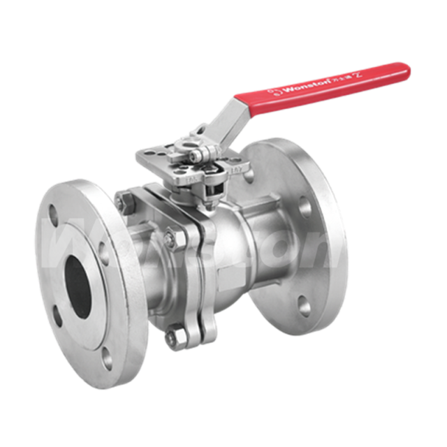 F163-2PC Ball Valve Flanged End With Direct Mounting Pad ASME 300LBS