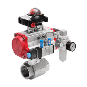 Pneumatic 2PC Threaded Ball Valve