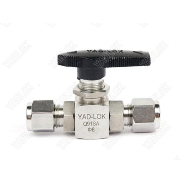 Bite type ball valve