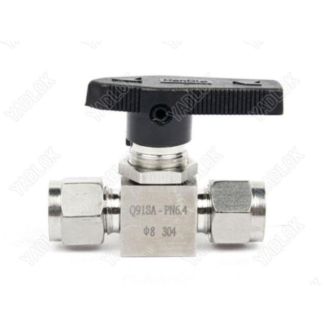 Bite type ball valve