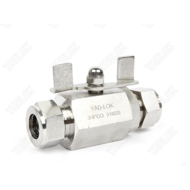 Bite type ball valve