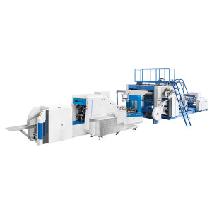 NEW WORLD AS PAPER BAG MACHINE FLAT HANDLE FOLDED INSIDE