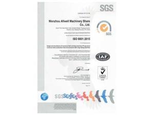 ISO9001 certificate issued by SGS