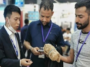 Our honeycomb paper making machine in South Printing China 2023