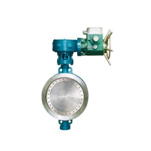 Electric wafer type eccentric butterfly valve