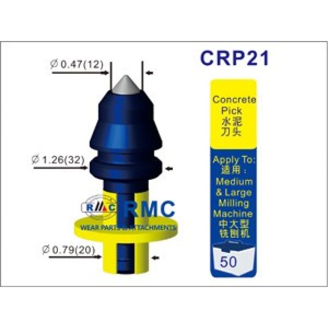 Road milling teeth CRP21 for road milling drums fitting to road milling machine