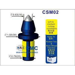 Trencher teeth CSM02 fitting to DITCH WITCH, BARRETO, BOBCAT, HOME DEPOT, VERMEER and CASE trencher