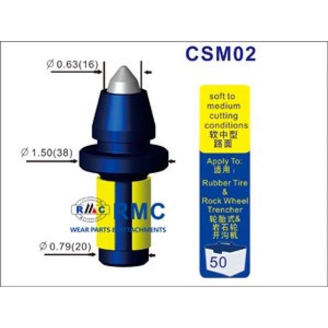 Trencher teeth CSM02 fitting to DITCH WITCH, BARRETO, BOBCAT, HOME DEPOT, VERMEER and CASE trencher