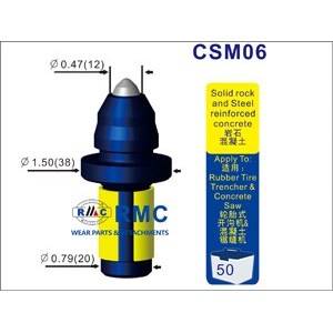 Trencher teeth CSM06 fitting to DITCH WITCH, BARRETO, BOBCAT, HOME DEPOT, VERMEER and CASE trencher
