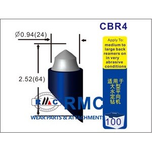 Auger teeth, bullet teeth CBR4 for Rock Augers and core barrel, fitting to rotary drilling rig