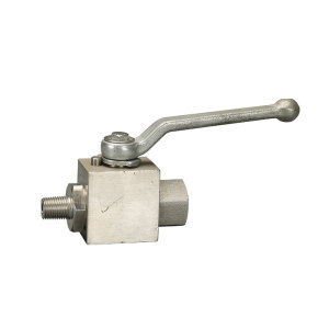 Hydraulic internal and external thread ball valve