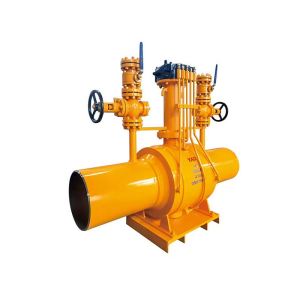 Fully welded underground double relief ball valve