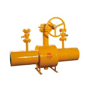 Fully welded double relief gas ball valve