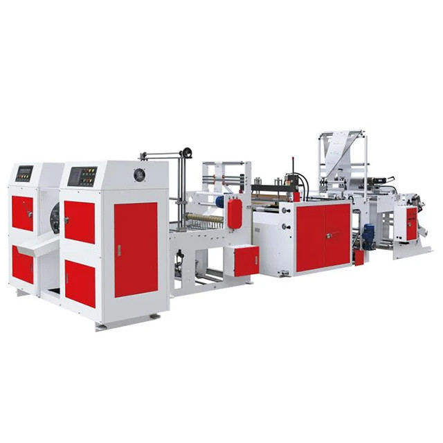 HSVZ-700.Fully Automatic Two Times V-fold Star Sealing Garbage Bag Making Machine