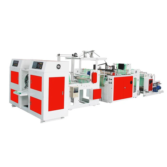 HSWX-700C.One Line Bottom Sealing Bag-on-roll Making Machine Coreless with C-fold