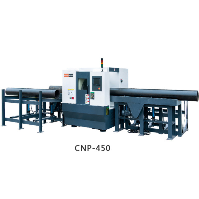 CNP HIGH SPEED PIPE CUTTING AND BEVELING MACHINE