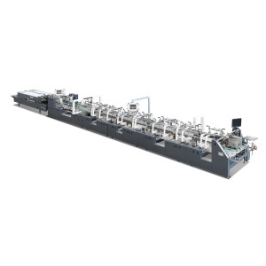 LEADER YJS-1200FL HOOKLESS FOLDER GLUER MACHINE WITH 4&6 CORNERS DEVICE